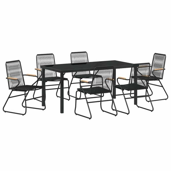 Комплект за хранене в градината 7 pcs Черно
