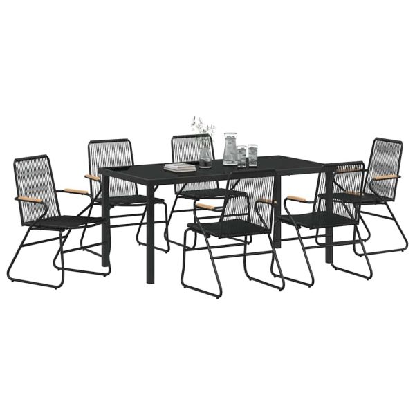 Комплект за хранене в градината 7 pcs Черно
