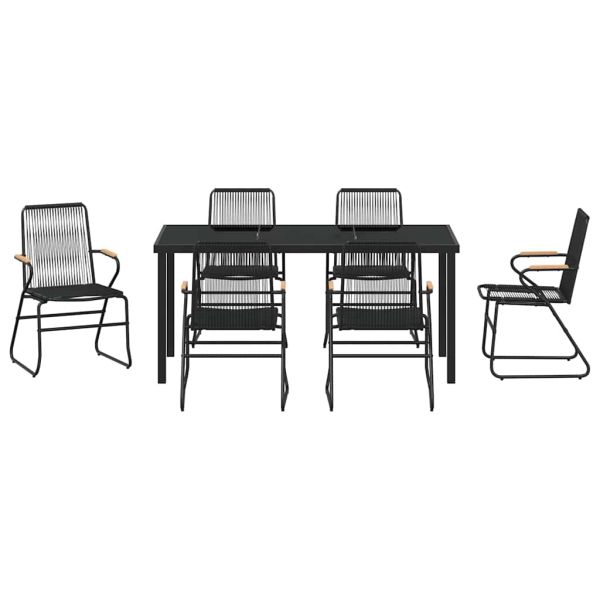 Комплект за хранене в градината 7 pcs Черно