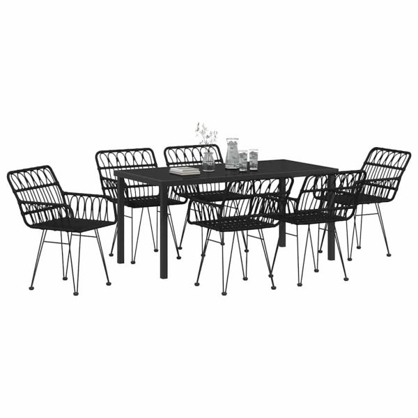 Комплект за хранене в градината 7 pcs Черно