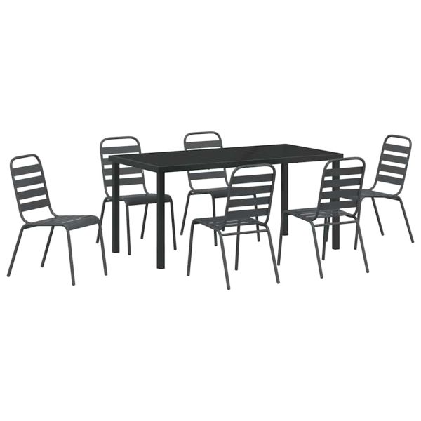 Комплект за хранене в градината 7 pcs Антрацит