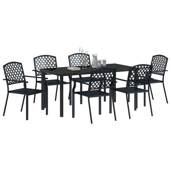 Комплект за хранене в градината 7 pcs Антрацит