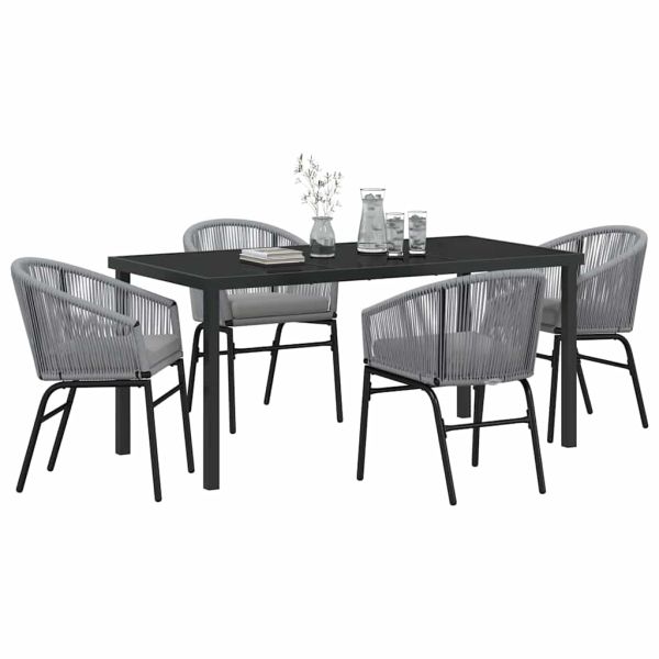 Комплект за хранене в градината 5 pcs Антрацит