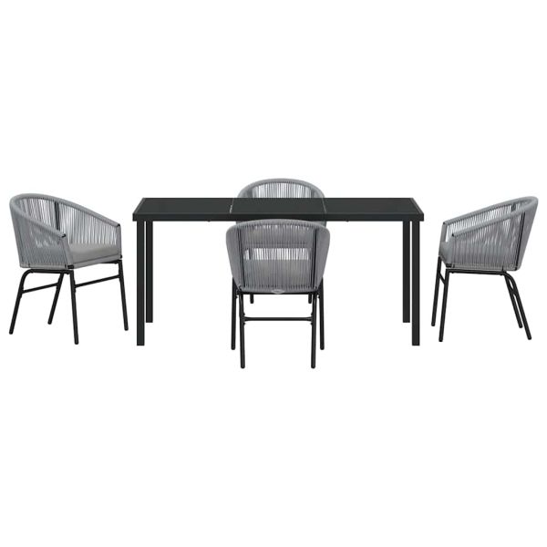 Комплект за хранене в градината 5 pcs Антрацит