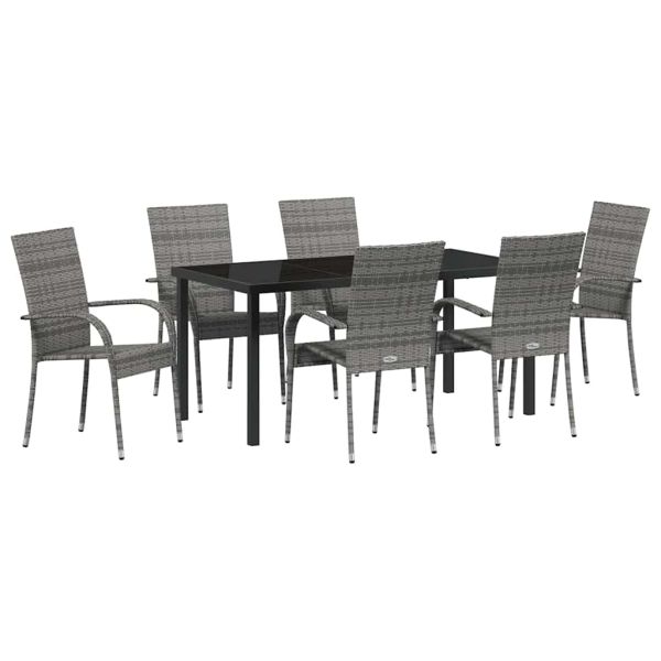 Комплект за хранене в градината 7 pcs Сив