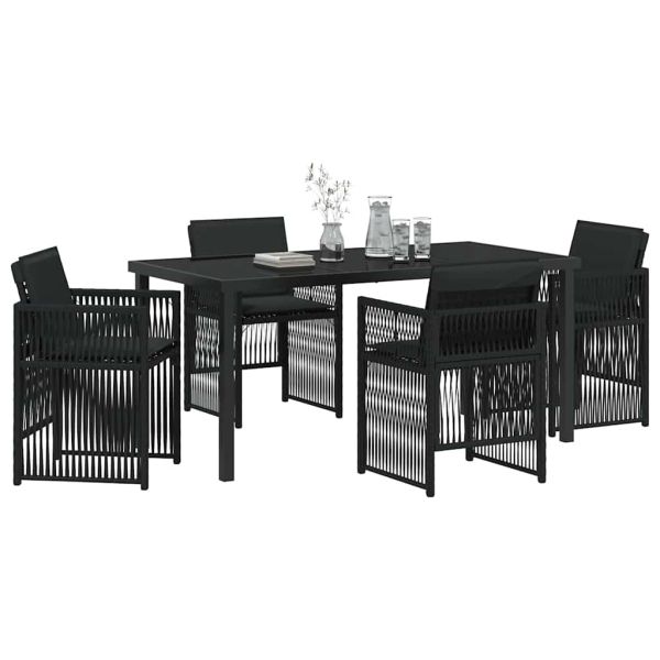 Комплект за хранене в градината 5 pcs Черно