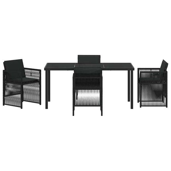 Комплект за хранене в градината 5 pcs Черно