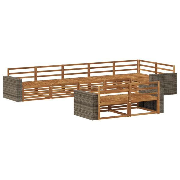 Комплект дивани за открито 8 pcs Натурално