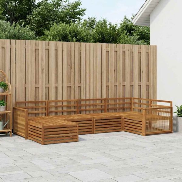 Комплект дивани за открито 6 pcs Натурално