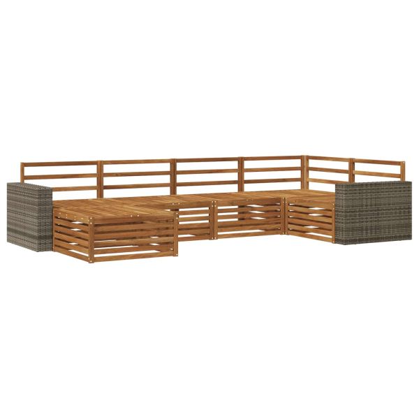 Комплект дивани за открито 6 pcs Натурално