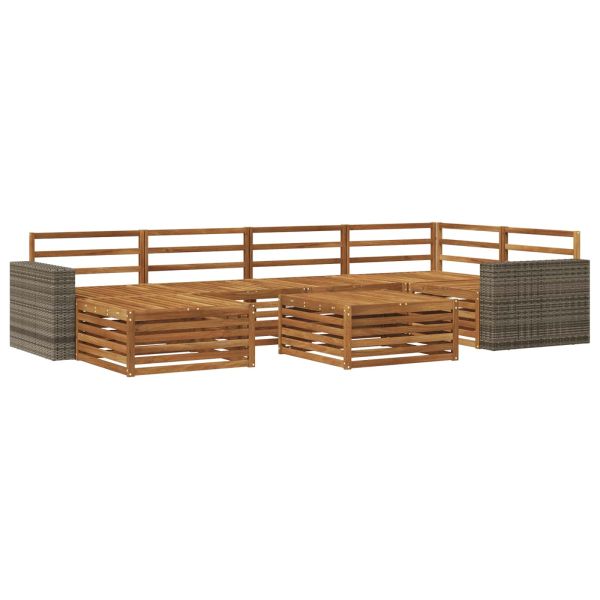 Комплект дивани за открито 7 pcs Натурално