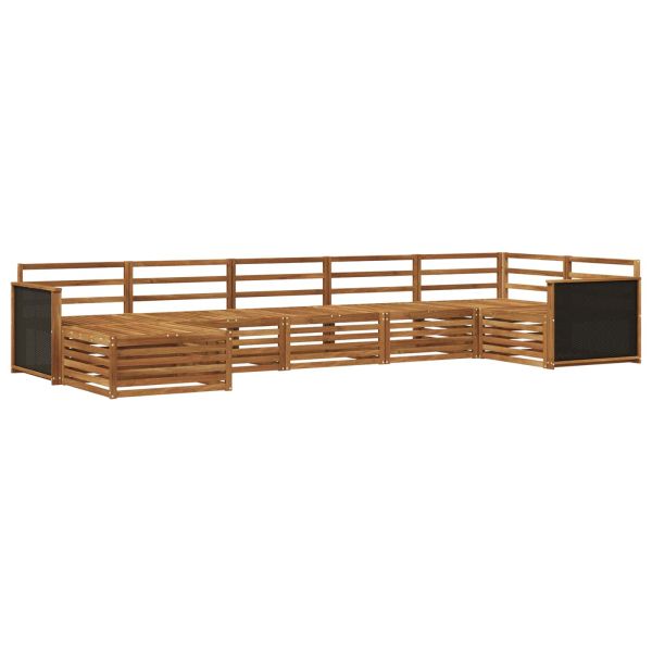 Комплект дивани за открито 7 pcs Натурално
