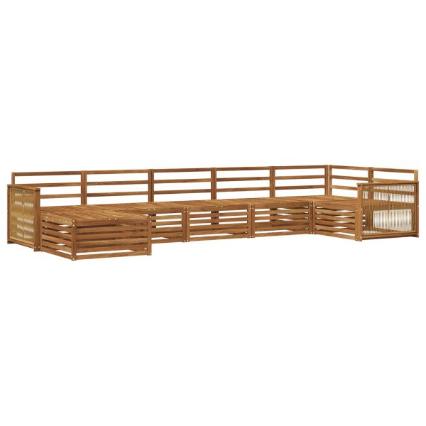 Комплект дивани за открито 7 pcs Натурално