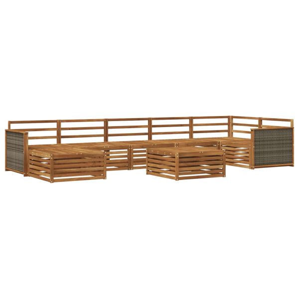 Комплект дивани за открито 8 pcs Натурално