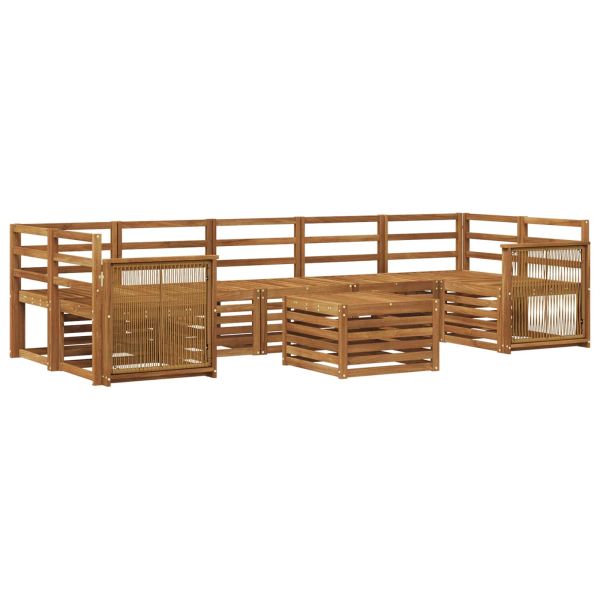 Комплект дивани за открито 8 pcs Натурално