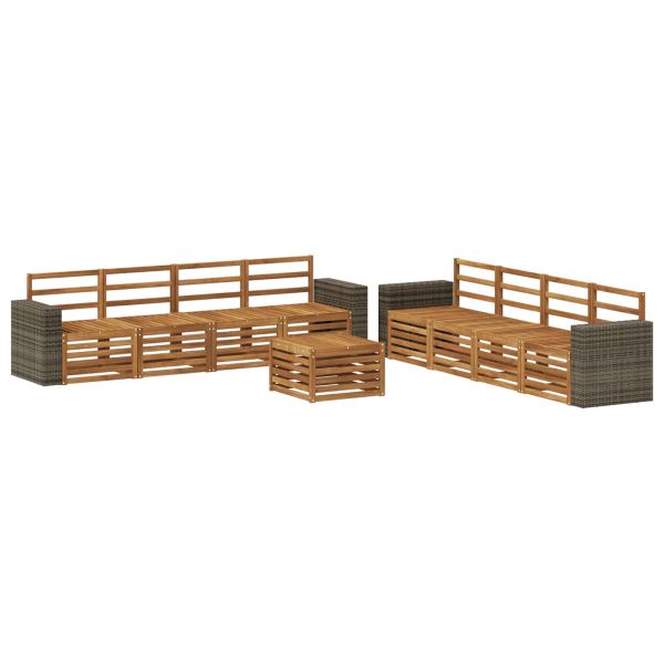 Комплекти дивани 9 pcs Солидно акациево дърво