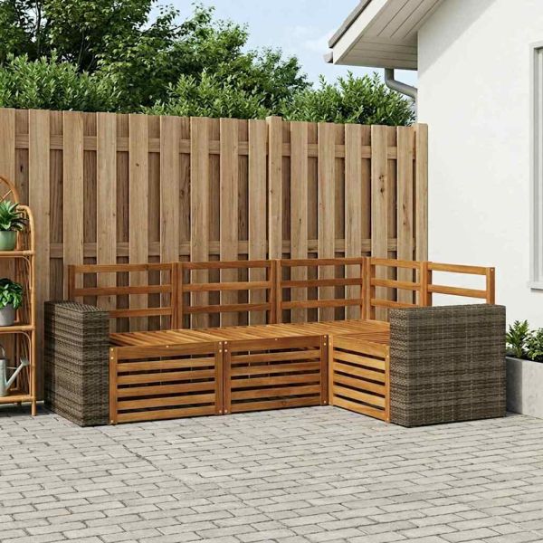 Комплекти дивани 4 pcs Солидно акациево дърво