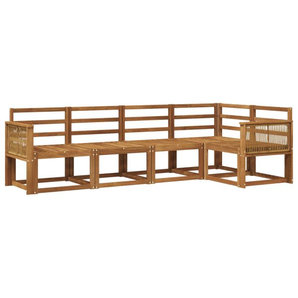 Комплект дивани за открито 5 pcs Натурално