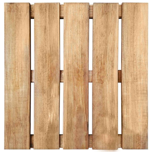 Плочка за decking 12 pcs Кафяво 50 x 50 cm