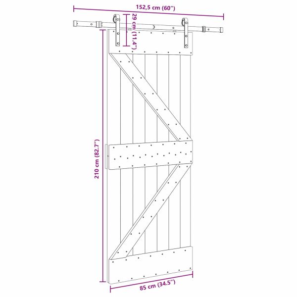 Преплъзваща се врата NARVIK 85 x 210 см (152,5 см)