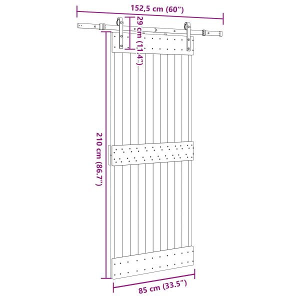 Преплъзваща се врата NARVIK 85 x 210 см (152,5 см)