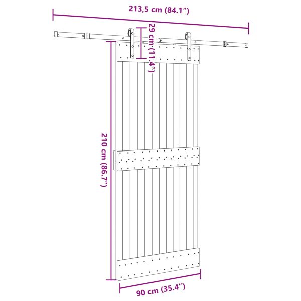 Преплъзваща се врата NARVIK 90 x 210 см (213,5 см)