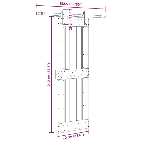 Преплъзваща се врата NARVIK 70 x 210 см (152,5 см)