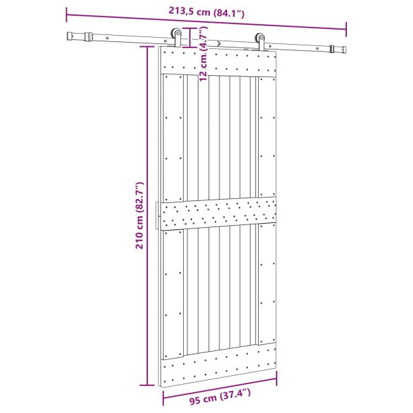 Преплъзваща се врата NARVIK 95 x 210 см (213,5 см)