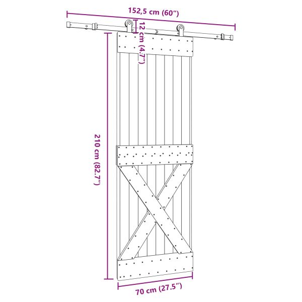 Преплъзваща се врата NARVIK 70 x 210 см (152,5 см)