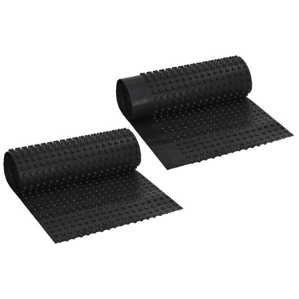 Оребрена дренажна плоча 2 бр. Черно 0,5 x 20 м HDPE