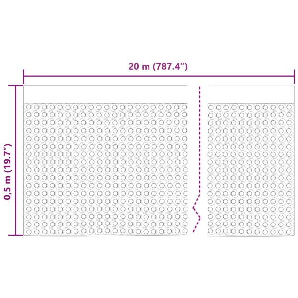 Оребрена дренажна плоча 2 бр. Черно 0,5 x 20 м HDPE