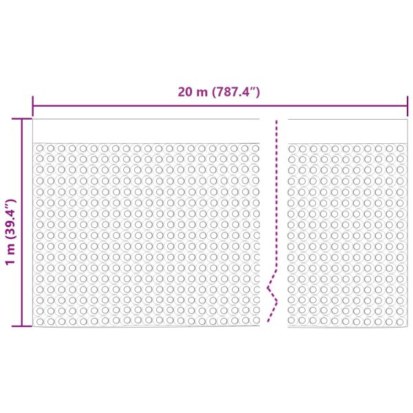 Оребрена дренажна плоча Черно 1 x 20 m HDPE