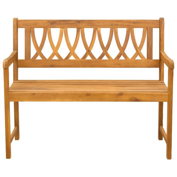 Външна пейка 2 -местен 110 x 56 x 90 см Солидно акациево дърво