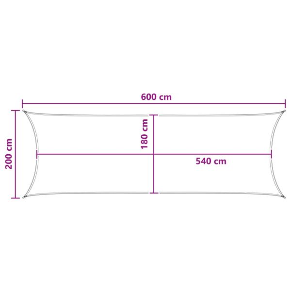 Слънцезащитен плат Антрацит 2 x 6 m HDPE