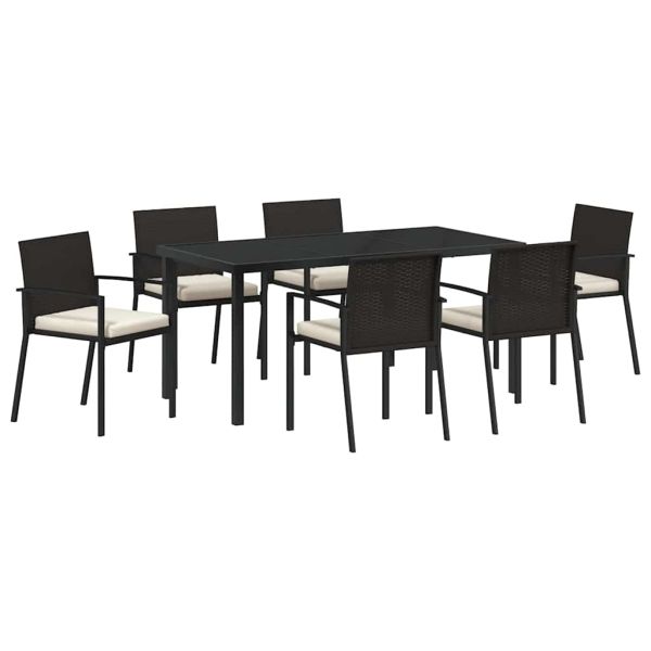 Комплект за хранене в градината 7 pcs Черно