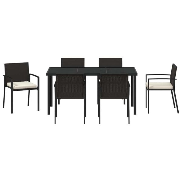 Комплект за хранене в градината 7 pcs Черно