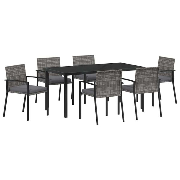 Комплект за хранене в градината 7 pcs Сив