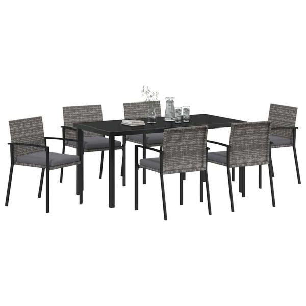 Комплект за хранене в градината 7 pcs Сив