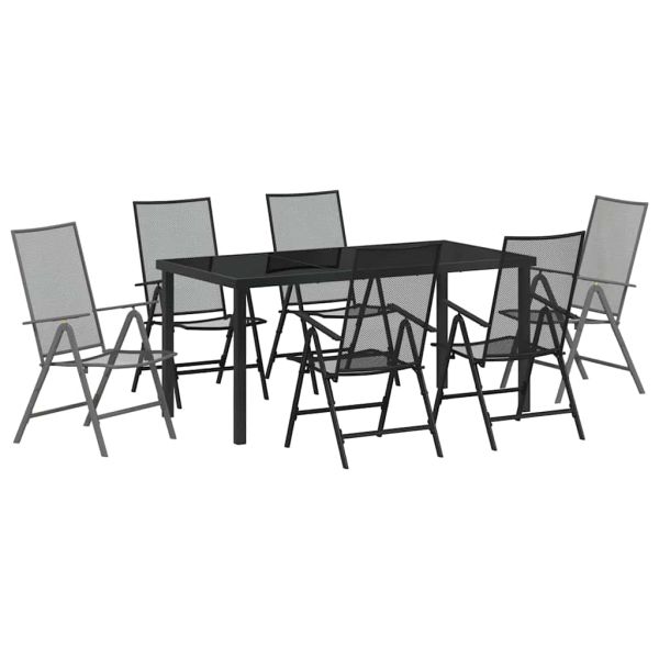 Комплект за хранене в градината 7 pcs Антрацит