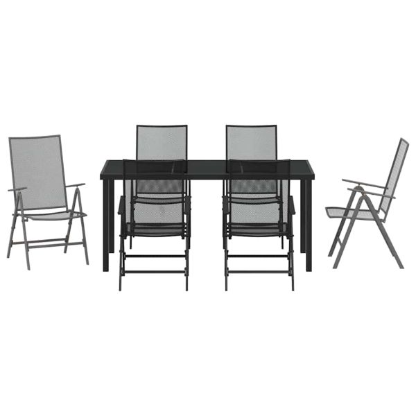 Комплект за хранене в градината 7 pcs Антрацит