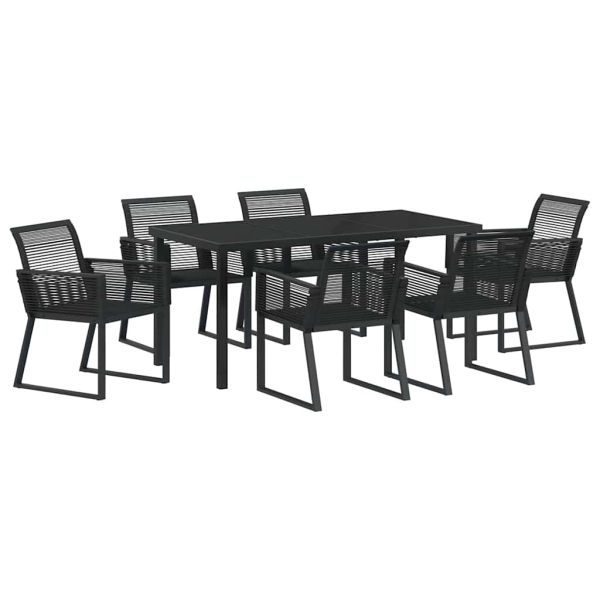 Комплект за хранене в градината 7 pcs Черно