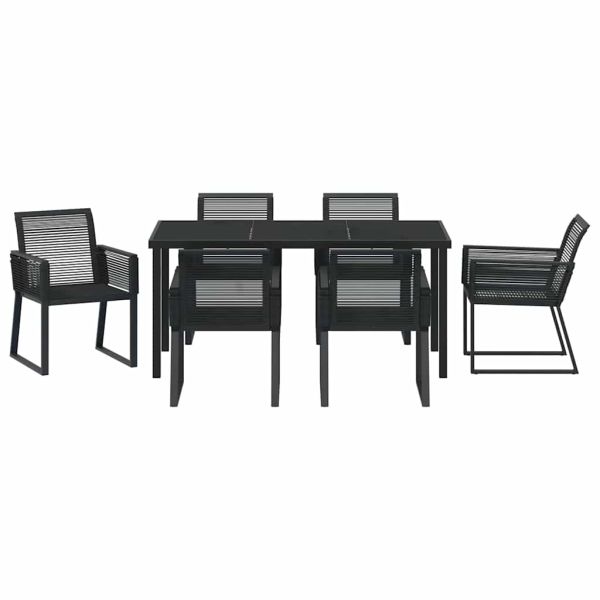 Комплект за хранене в градината 7 pcs Черно
