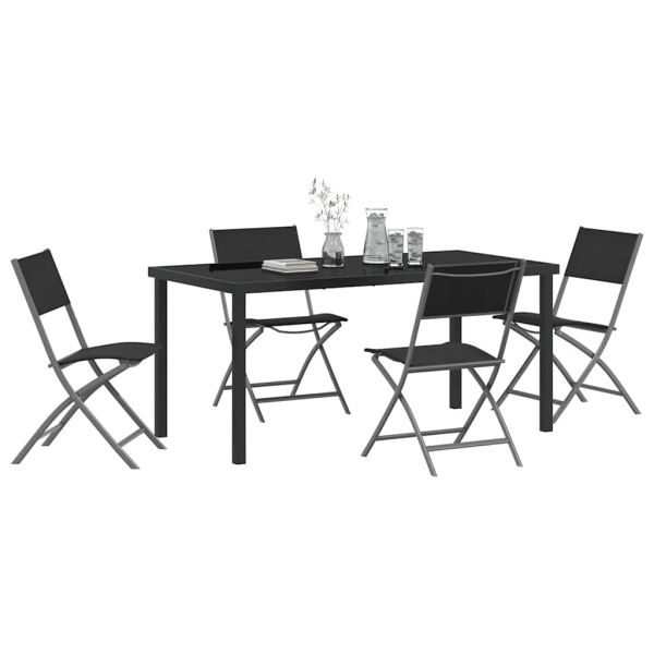 Комплект за хранене в градината 5 pcs Черно