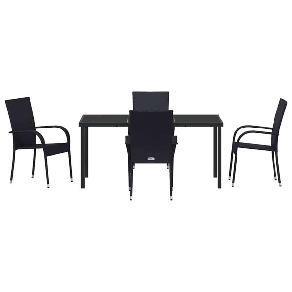 Комплект за хранене в градината 5 pcs Черно