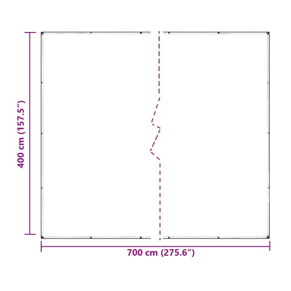 Тарапо 350 gsm Прозрачен 7 x 4 m ПВЦ