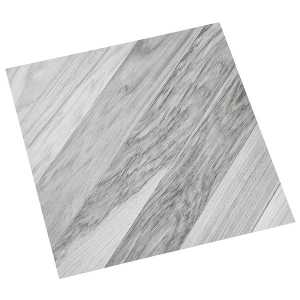 Самозалепващи дъски за настилка Сиви ивици 30,5 x 30,5 см