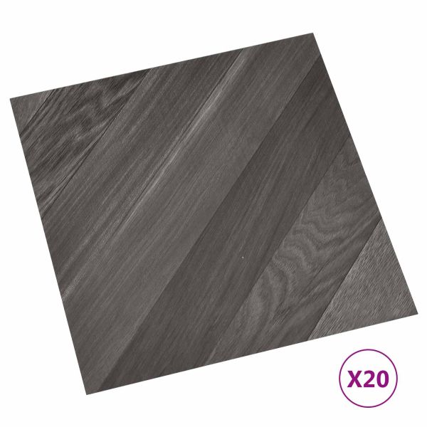 Самозалепващи дъски за настилка Сиви ивици 30,5 x 30,5 см