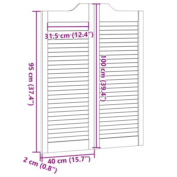 Врати с люлеещо се отваряне 100 x 40 cm Натурално