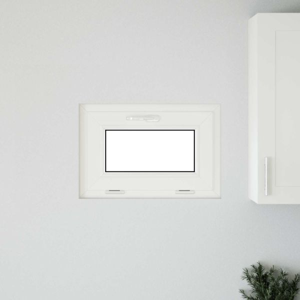 Прозорец за мазе RISOR 60 x 40 cm PVC и стъкло Бяло