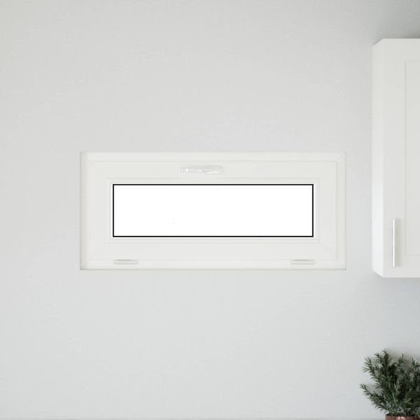 Прозорец за мазе RISOR 90 x 40 cm PVC и стъкло Антрацит